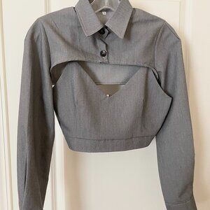 k-pop Crop Shirt cami set Size s-m